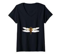 Femme The Four Spot Skimmer Libellule Vector Design T-Shirt avec Col en V