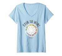 Femme The Game of Life Spin to Win! Classic Board Game Spiner T-Shirt avec Col en V