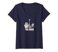 Femme The Gang, Dicton Graphique T-Shirt avec Col en V