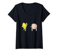 Femme Thé glacé Karaté pêche et Citron T-Shirt avec Col en V