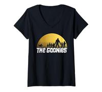 Femme The Goonies Movie Logo Friends Personnage Art années 80 90 Classique T-Shirt avec Col en V