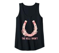 Femme The Hell I Won't Floral Horseshoe Cowgirl Western Débardeur