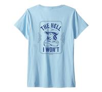 Femme The Hell I Won't Funny Cowgirl Country Western Rodeos Retro T-Shirt avec Col en V
