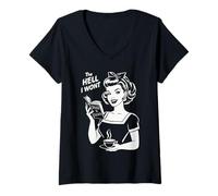 Femme The Hell I Won't - Resistance - Women Rights for Equality T-Shirt avec Col en V