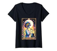Femme The Housewife Tarot Card Wife CEO at Home Mom Maman T-Shirt avec Col en V