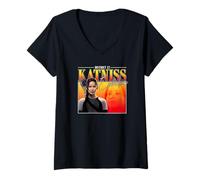 Femme The Hunger Games District 12 Katniss 90's Style Movie T-Shirt avec Col en V
