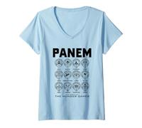 Femme The Hunger Games District Icons T-Shirt avec Col en V
