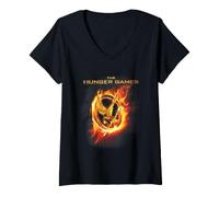 Femme The Hunger Games Main Poster T-Shirt avec Col en V