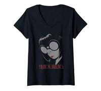 Femme The Incredibles Edna Mode Fashion Darling T-Shirt avec Col en V