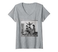 Femme The Jackson 5 Become 6 with Randy & Michael Jackson T-Shirt avec Col en V