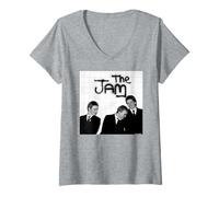 Femme The Jam in The City Album Shoot par Martyn Goddard T-Shirt avec Col en V