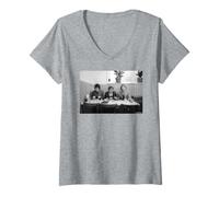 Femme The Jam Paul Weller All Mod Cons Era Photo Martyn Goddard T-Shirt avec Col en V
