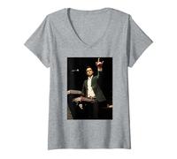 Femme The Killers Brandon Flowers Hot Fuss Era Live 2005 T-Shirt avec Col en V