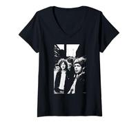 Femme The La's There She Goes Rock Band Photo par AJ Barratt T-Shirt avec Col en V