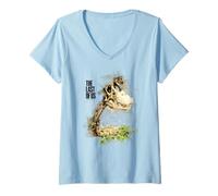 Femme The Last of Us Dinosaur Skeleton Illustration Video Game T-Shirt avec Col en V