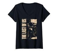 Femme The Last of Us Ellie with Guitar Edgy Video Game T-Shirt avec Col en V
