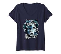 Femme The Last of Us Part II Ellie You Can't Stop This Portrait T-Shirt avec Col en V, Bleu Marine, S