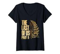 Femme The Last of Us Part II Golden Moth and Leaves Video Game T-Shirt avec Col en V