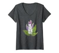 Femme The Last of Us Part II Watercolor Lavender Big Chest Logo T-Shirt avec Col en V