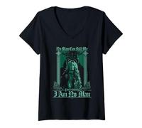 Femme The Lord of The Rings Witch King Eowyn No Man T-Shirt avec Col en V