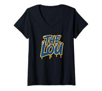 Femme The Lou - Urban Graffiti Saint-Louis, Missouri T-Shirt avec Col en V