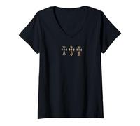 Femme The Luxury Diamond Cross Gold Silver Bronze T-Shirt avec Col en V