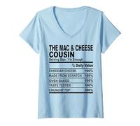 Femme The mac & cheese cousin nutrition fact fun cousins hommes femmes T-Shirt avec Col en V
