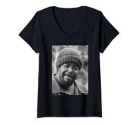 Femme The Maestro Barry White Soul Singer par Allan Ballard T-Shirt avec Col en V