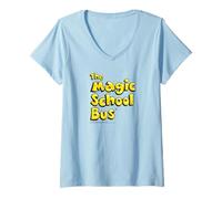 Femme The Magic School Bus Classic Yellow Logo Educational TV T-Shirt avec Col en V