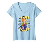 Femme The Magic School Bus Ms Frizzle and Liz Quote Retro Cartoon T-Shirt avec Col en V