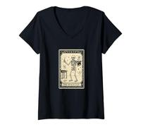 Femme The Magician Tarot Card - Magic Show Trick Spooky Gothic T-Shirt avec Col en V