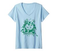 Femme The Mandalorian and Grogu Snack Time Always Hungry Stenciled T-Shirt avec Col en V