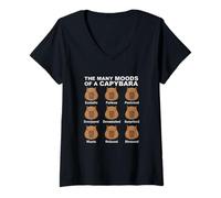 Femme The Many Moods of Saying Nothing Emotions Citation T-Shirt avec Col en V