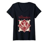 Femme The Marauders Harry Potter Nouveau Design 2025 T-Shirt avec Col en V