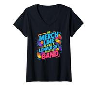 Femme The Merch Line Played A Longer Set Than The Band T-Shirt avec Col en V