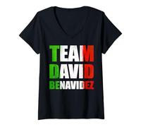 Femme The Mexican Benavidez Team Boxing Fighters Boxeo Mexicano T-Shirt avec Col en V