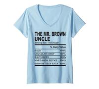 Femme The mister brown cousin nutrition fact fun cousins hommes femmes T-Shirt avec Col en V