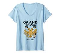Femme The Mouse That Roared - Grand Fenwick - Design Vintage T-Shirt avec Col en V