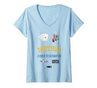 Femme The Office Monte Carlo Comes to Scranton T-Shirt avec Col en V