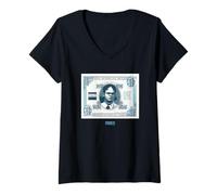 Femme The Office Schrute Buck Currency T-Shirt avec Col en V