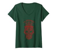 Femme The Offspring Official Ixnay on The Hombre T-Shirt avec Col en V, Vert Forêt, S
