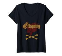 Femme The Offspring Official Screaming Skull T-Shirt avec Col en V