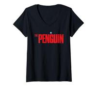 Femme The Penguin Logo T-Shirt avec Col en V