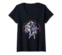 Femme The Phantom A Thousand Eyes A Thousand Ears Bande dessinée rétro T-Shirt avec Col en V