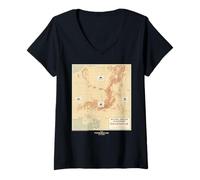 Femme The Phoenician Scheme Region Map T-Shirt avec Col en V