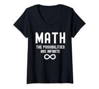 Femme The Possibilities are Infinite - Humour mathématique, mathématiques drôles T-Shirt avec Col en V