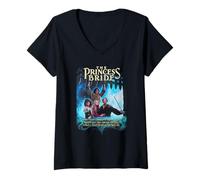 Femme The Princess Bride Vintage Movie Poster with Cast Fantasy T-Shirt avec Col en V