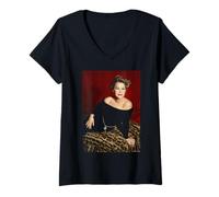 Femme The Queen Actor Helen Mirren Prime Suspect par Michael Grecco T-Shirt avec Col en V