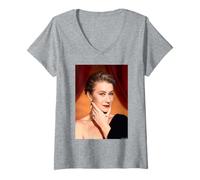 Femme The Queen Prime Suspect Helen Mirren par Michael Grecco T-Shirt avec Col en V