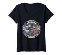 Femme The Raid Team Squad BUALS | Joueur Amusant et Apprentissage T-Shirt avec Col en V